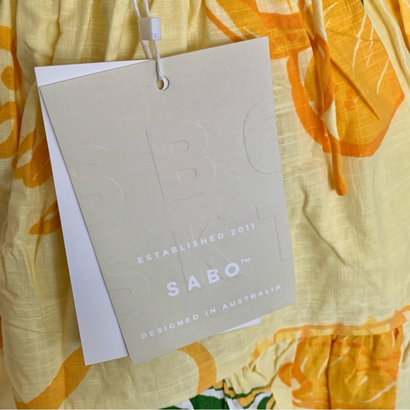 🍋 SABO Astyn Dress in Amalfi Citrus Lemons Oranges Fruit Print Yellow Sundress - Picture 13 of 16